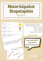 Vorschau - Spiele - Materialpaket Stapelspiele Mathe ab Klasse 5 (mitwachsendes Paket) - Deckblatt