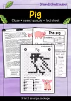 Vorschau - Arbeitsblätter - Pig - 3 for 2 economy package - Material package (English) - Deckblatt