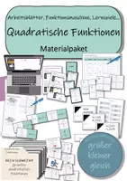 Vorschau - Arbeitsblätter - Materialpaket - Quadratische Funktionen - Deckblatt