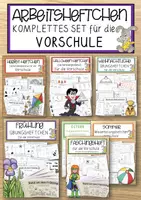 Vorschau - Arbeitsblätter - Arbeitsheftchen komplettes SET für die Vorschule - Deckblatt