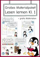 Vorschau - Arbeitsblätter - Materialpaket Lesen lernen Klasse 1 - Deckblatt
