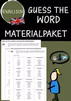 Vorschau - Arbeitsblätter - Materialpaket: Guess the word | warm ups (Vokabelspiel) - Deckblatt