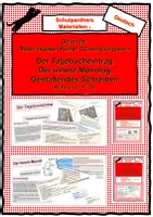 Vorschau - Präsentationen/Tafelbilder - Tagebucheintrag und innerer Monolog - Gestaltendes Schreiben - Reihe Schreibaufgaben - Materialpaket - Deckblatt