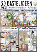 Vorschau - Arbeitsblätter - kreative 3D Bastel Ideen / Aufhänger - PAKET - Deckblatt