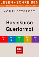Vorschau - Unterrichtsreihen - LESEN+SCHREIBEN im zweiten Anlauf - Basiskurse 1-5 - Querformat - Deckblatt