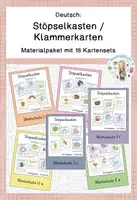 Vorschau - Aufgabenkarten - Anfangsunterricht: Stöpselkasten / Klammerkarten - Materialpaket - Deckblatt