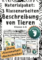 Vorschau - Arbeitsblätter - Paket: Klassenarbeiten+EWH - Tierbeschreibung - Deckblatt