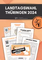 Vorschau - Arbeitsblätter - Sparpaket: Landtagswahl Thüringen (Lückentext, Quiz, Kreativaufgabe, Wortwolke, Steckbrief) - Deckblatt