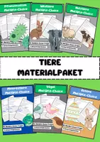 Vorschau - Arbeitsblätter - Tiere Materialpaket Bundle - Deckblatt