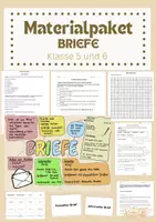 Vorschau - Arbeitsblätter - Materialpaket Briefe schreiben Klasse 5/6 - Deckblatt