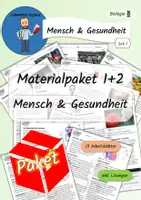 Vorschau - Arbeitsblätter - Mensch & Gesundheit - Materialpaket 1+2 (Sek 1) - Deckblatt