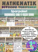 Vorschau - Arbeitsblätter - Materialpaket: Division mit und ohne Rest - Deckblatt