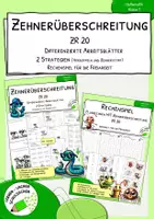Vorschau - Arbeitsblätter - Materialpaket "Zehnerübergang ZR 20" - Rechenspiel und Material - Deckblatt