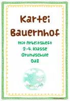 Vorschau - Arbeitsblätter - Materialpaket Kartei Bauernhof mit Arbeitsheft 2.-4. Klasse Grundschule - Deckblatt