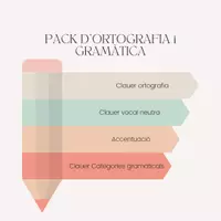 Vista previa - Hojas de trabajo - Paquet de materials d'ortografia i gramàtica (CAT) - Portada
