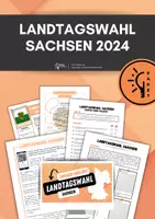 Vorschau - Arbeitsblätter - Sparpaket: Landtagswahl Sachsen 2024 (Lückentext, Quiz, Kreativaufgabe, Wortwolke, Steckbrief) - Deckblatt