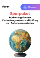 Vorschau - Unterrichtsreihen - Sparpaket: Information: Darbietungsformen, Verbreitungsweisen, Prüfung von Geltungsansprüchen - Deckblatt