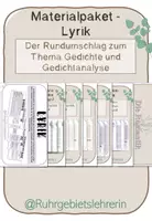 Vorschau - Unterrichtsreihen - Materialpaket Lyrik Gedichtanalyse - Deckblatt