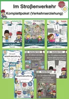 Vorschau - Unterrichtsreihen - Verkehrserziehung Sachunterricht Grundschule Klasse 1–4 | Komplettes Materialpaket Straßenverkehr & Fahrradprüfung - Deckblatt