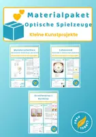 Vorschau - Mal- und Bastelvorlagen - Materialpaket optische Spielzeuge Kunstprojekt - Deckblatt