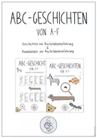 Vorschau - Mal- und Bastelvorlagen - Bundle - ABC-Geschichten von A - F zur Buchstabeneinführung & passende Ausmalbilder #fetzige55Nr2 - Deckblatt