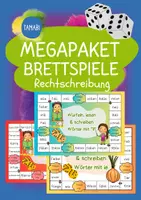 Vorschau - Spiele - Megapaket Rechtschreibung - Brettspiele zum Üben verschiedener Rechtschreibschwerpunkte - Deckblatt
