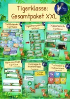 Vorschau - Mal- und Bastelvorlagen - Tigerklasse - Gesamtpaket XXL - Deckblatt