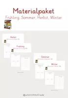 Vorschau - Arbeitsblätter - Materialpaket Wörter Jahreszeiten - Deckblatt