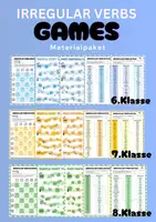 Vorschau - Spiele - Materialpaket - IRREGULAR VERBS 6/7/8 Klasse Spiele - Deckblatt