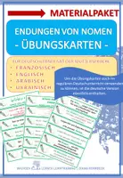 Vorschau - Aufgabenkarten - DaF / DaZ: Endungen von Nomen - internationales Materialpaket - Deckblatt