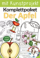 Vorschau - Unterrichtsreihen - Komplettpaket - der Apfel mit Kunstprojekt & Lernwerkstatt - Deckblatt