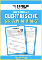Vorschau - Arbeitsblätter - Sparpaket - Die elektrische Spannung - Deckblatt