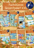 Vorschau - Mal- und Bastelvorlagen - Fuchsklasse - Gesamtpaket XXL (Füchse) - Deckblatt
