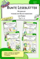 Vorschau - Stationenlernen - Bunte Leseblätter in Grundschrift zu Karibu 1 (Version 2016) | Lesetraining & Arbeitsblätter zum Buchstabenkanon für Klasse 1 - Deckblatt