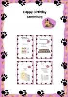 Vorschau - Mal- und Bastelvorlagen - Materialpaket Happy Birthday - Deckblatt