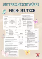 Vorschau - Stundenentwürfe - 📦 3x schriftliche Unterrichtsentwürfe - Deutsch - REFERENDARIAT - Deckblatt