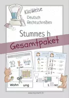 Vorschau - Arbeitsblätter - Vollständiges Materialpaket: Wörter mit stummem h / Dehnungs-h - Deckblatt
