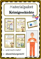 Vorschau - Arbeitsblätter - Materialpaket KRIMI Detektivgeschichte Kriminalgeschichte - Deckblatt