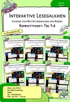 Vorschau - Stationenlernen - Interaktive Lesegalaxien zu Karibu 1 (Version 2016) in Grundschrift | Lesematerial & Lesetraining für Klasse 1 - Deckblatt