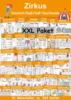 Vorschau - Arbeitsblätter - Materialpaket Zirkus XXL Paket Wortschatzpaket - DaZ/DaF, Deutsch, Sachunterricht (Grundschule) - Deckblatt