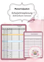 Vorschau - Lehrpläne/Lehrermaterial - Materialpaket: Schuljahresplanung (Editierbare Version) - Deckblatt