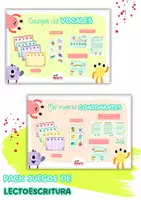 Vista previa - Juegos / Gamificación - Pack JUEGOS de LECTOESCRITURA - Portada
