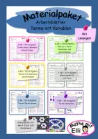 Vorschau - Arbeitsblätter - Materialpaket Terme mit Variablen - Deckblatt