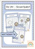 Vorschau - Arbeitsblätter - Die Uhr - Gesamtpaket (Uhrzeit und Zeitspannen) - Deckblatt