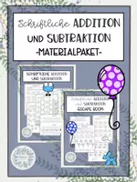 Vorschau - Arbeitsblätter - Materialpaket zur schriftlichen Addition und Subtraktion - Deckblatt