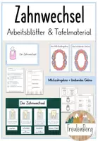 Vorschau - Arbeitsblätter - Zähne: Zahnwechsel - Arbeitsblätter & Tafelmaterial - Deckblatt