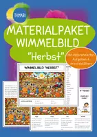 Vorschau - Arbeitsblätter - Materialpaket - Wimmelbild Herbst | Erzählen & Beschreiben | Leseverstehen deutsch daz | Sprachförderung - Deckblatt