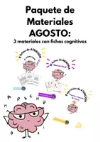 Vista previa - Hojas de trabajo - Pack de fichas AGOSTO! - Portada