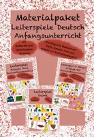 Vorschau - Spiele - Materialpaket Leiterspiele Anfangsunterricht Deutsch - Deckblatt