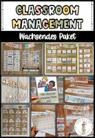 Vorschau - Mal- und Bastelvorlagen - CLASSROOM MANAGEMENT - wachsendes Paket (Sparpaket) im BOHO-Stil - Deckblatt